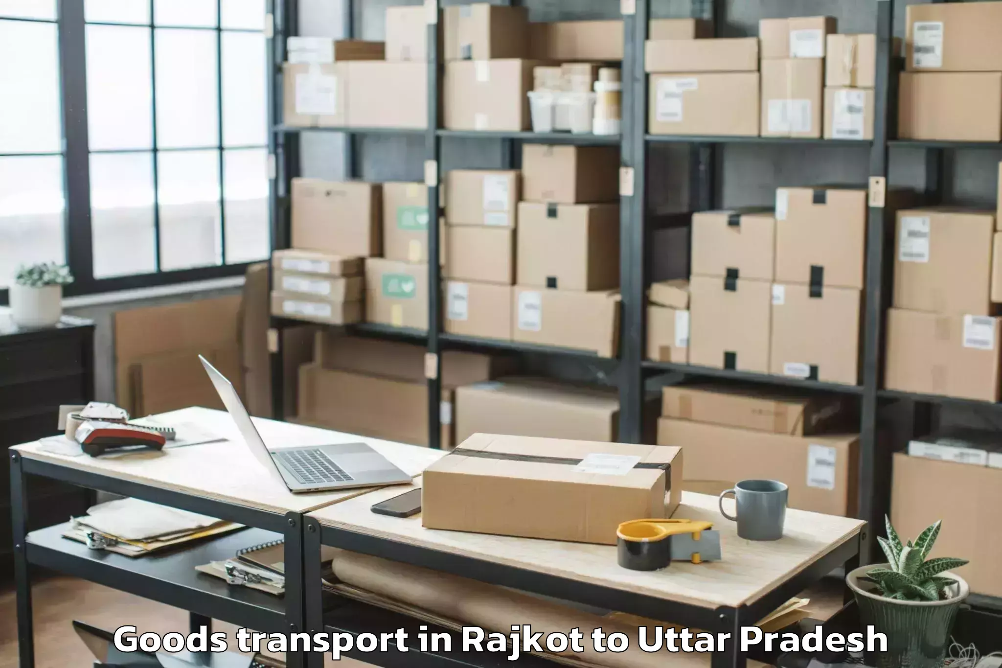 Affordable Rajkot to Allahabad Goods Transport